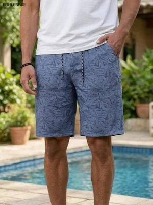 FORLENGKE-Men's casual‑fit five‑inch shorts for summer. The stiff tailored cut flatts your leg shape, suitable for all body type