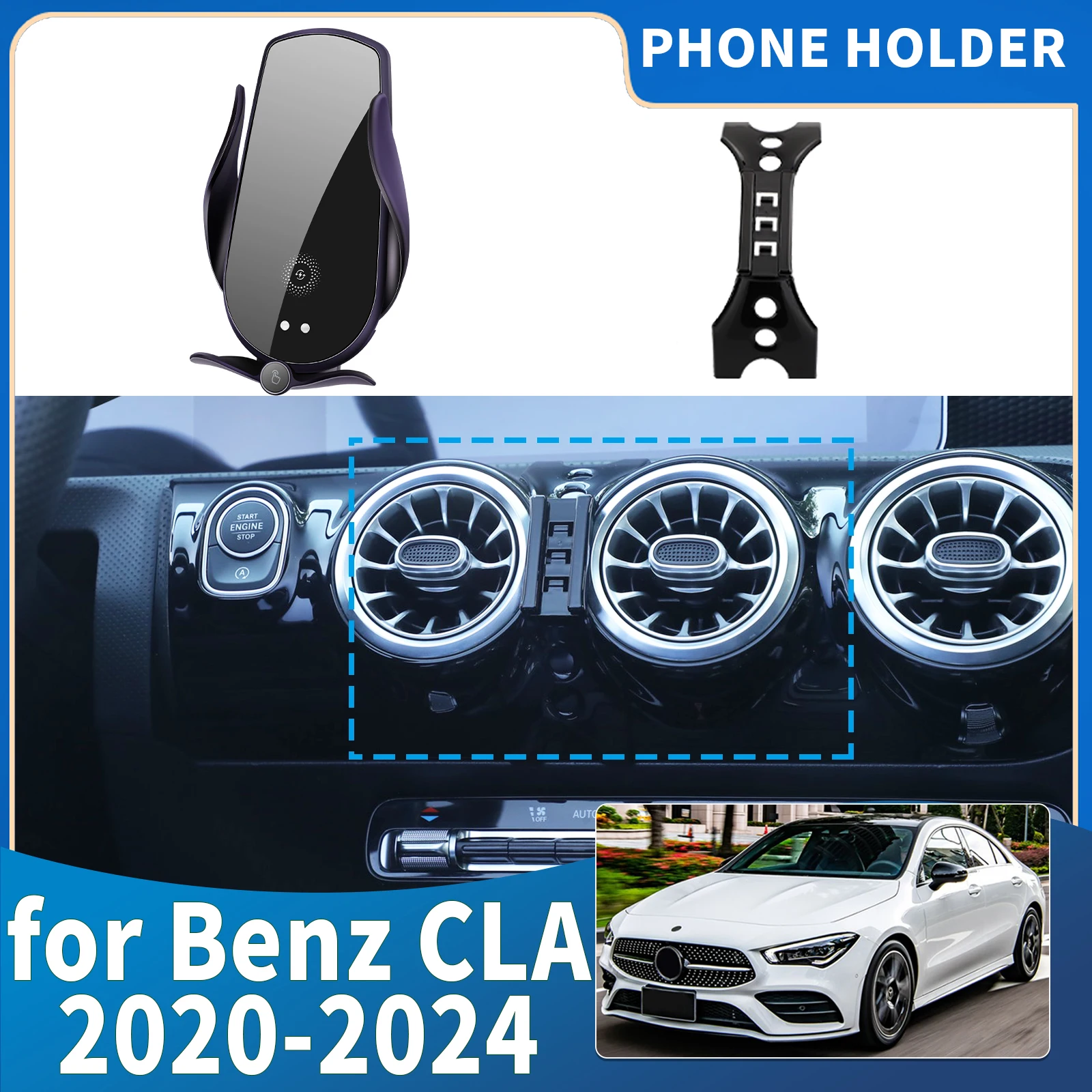 

fit for Mercedes Benz CLA 250 A 2020 2021 2022 2023 2024 Integrated Screen Mount Phone Holder Mount Car accessoires