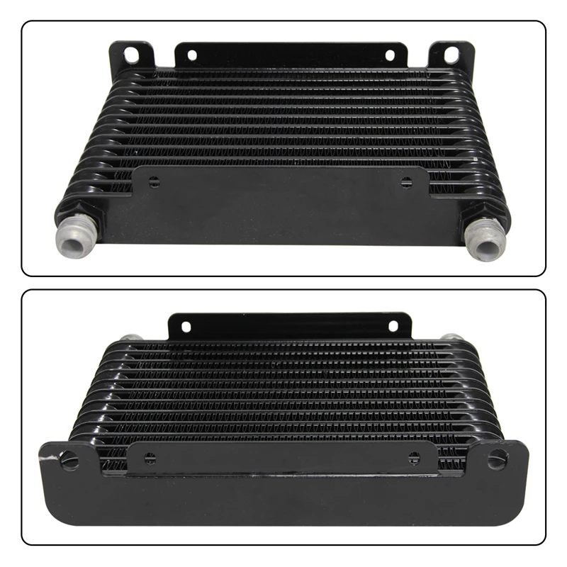 

Universal 32mm 10 Row/ 13 Row / 15 Row AN10 7/8"-14 UNF Aluminum Engine Oil Cooler Kit + Thermostat 73±0.5° Filter Adapter Kit