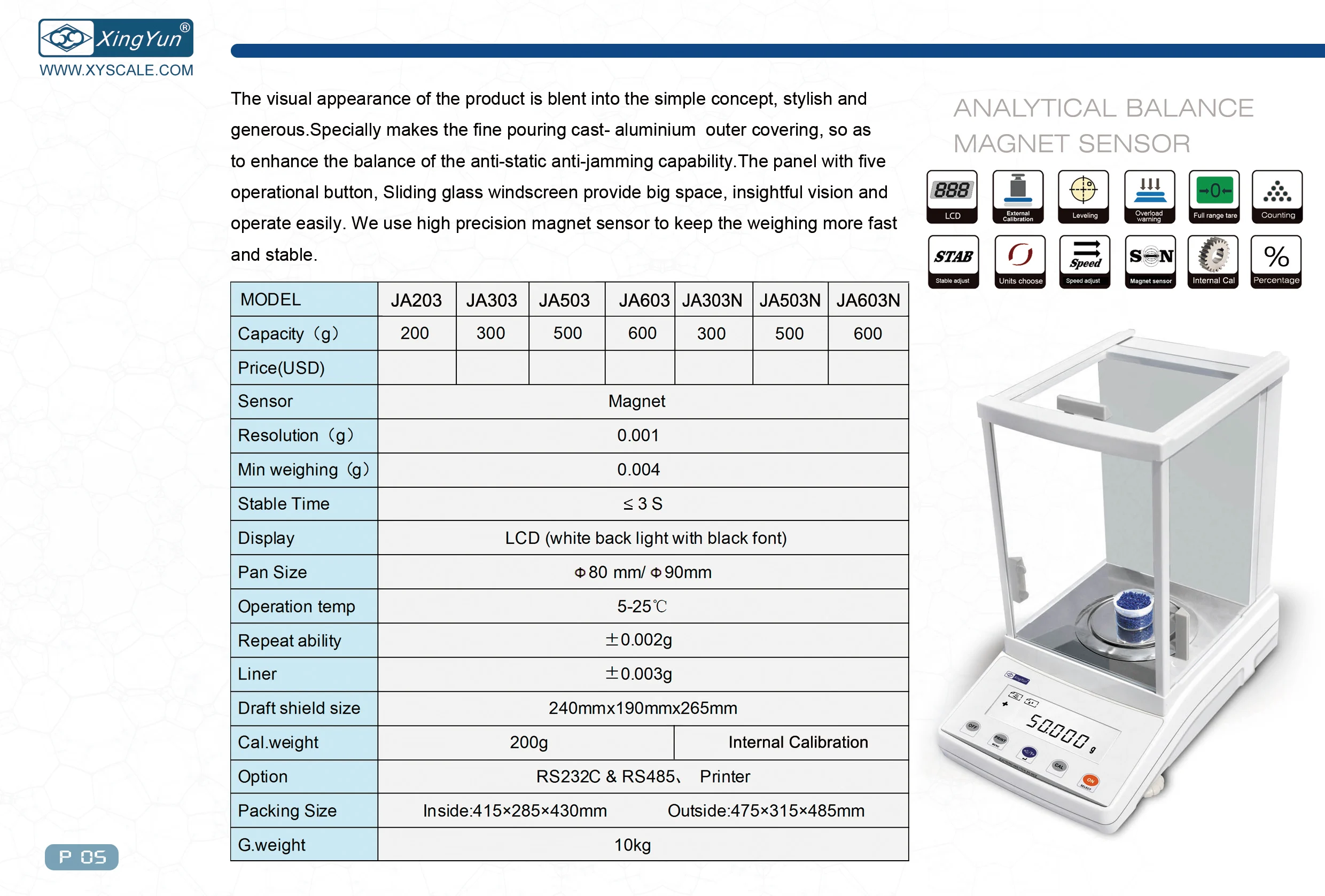 

Цифровые лабораторные аналитические весы 2026 JA1203, грузоподъемность 1200 г, с ЖК-дисплеем, точность 0,001 г, для калибровки