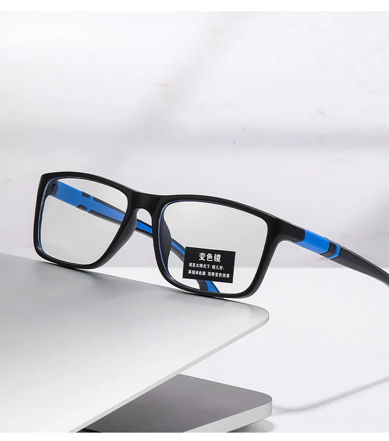+0,5 +0,75 Photochrome, ultraleichte Anti-Blaulicht-Lesebrille, heißer Verkaufsartikel, rechteckige Business-/Sport-/Radfahrenbrille – Detail 9