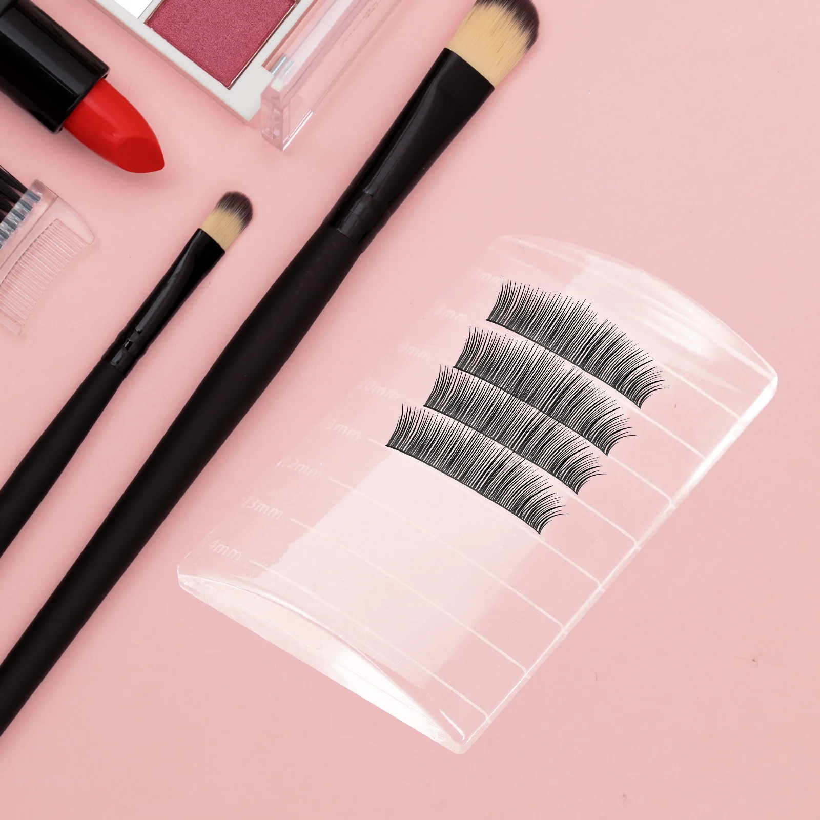 

1pcs Grafting Eyelash Pads Crystal Glass Tray Clear Glue Board Lash Tile Reusable Durable eyelash holder tool lash extension