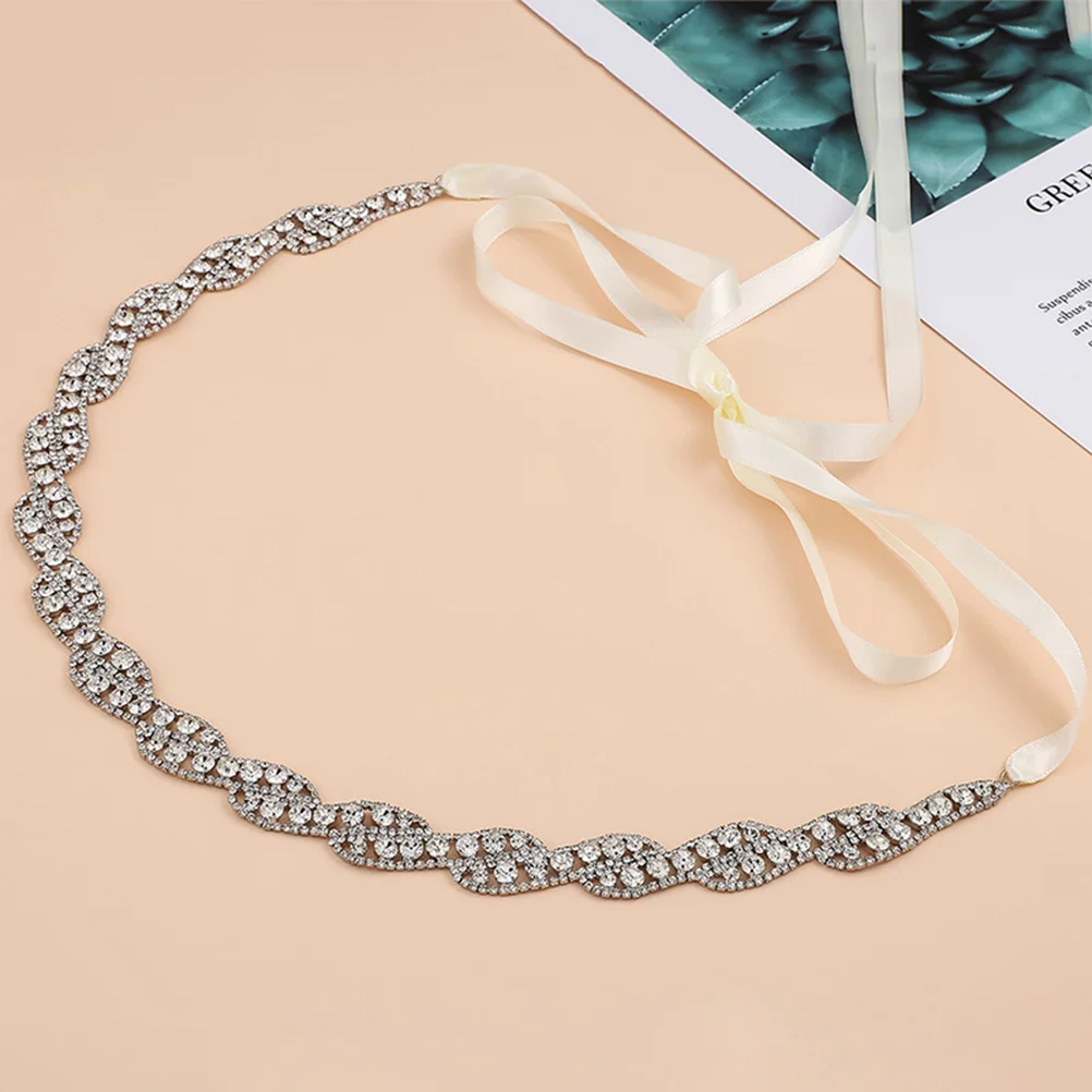 

1Pcs Bride Wedding Belt Rhinestone Decor Adjustable Elegant Sash for Bridal Dress Bridesmaid Accessory Bride Belt