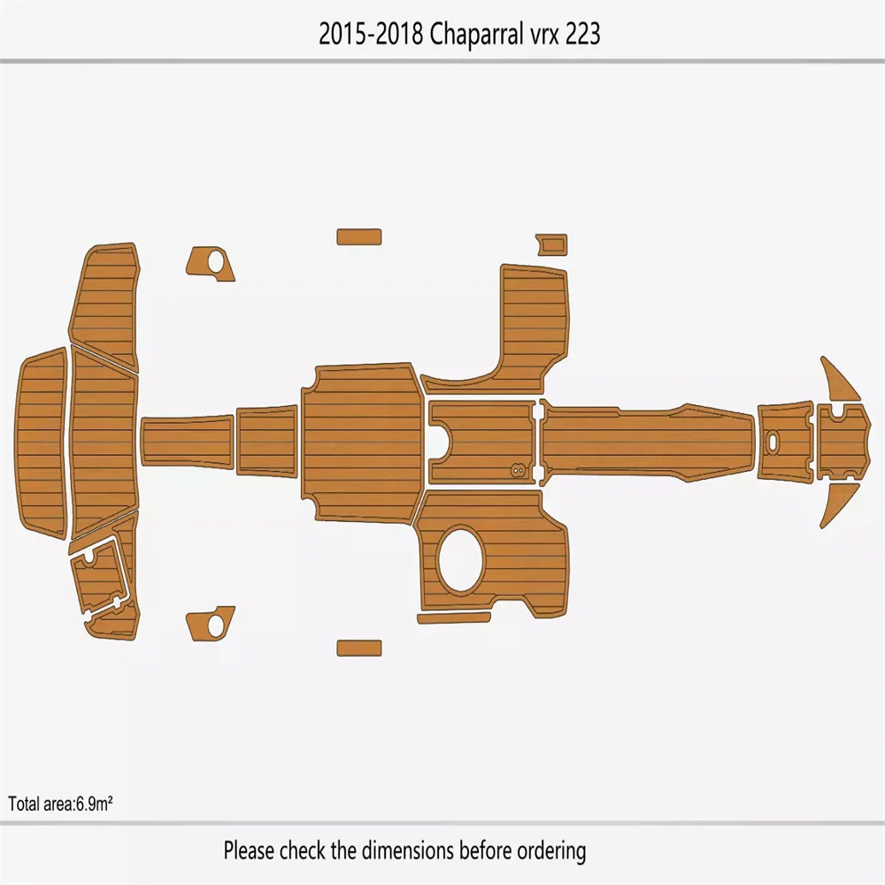 2015-2018 Chaparral vrx223 Кокпит Плавательная платформа Лук 1/4 "6 мм Пена EVA искусственный пол SeaDek MarineMat Gatorstep Style Самоклеящийся