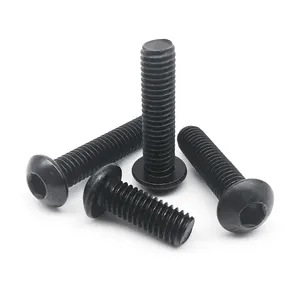 50 pieces m3 hexagon socket head Allen Screw button 304 A2-70 Stainless Steel Black Grade 10.9 Steel ISO7380 8 MAIN SALES SALES - №3