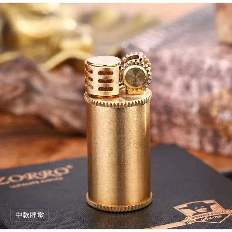 2024 New ZORRO Elevator Kerosene Lighter Grinding Wheel Open Flame Personalized Retro Relief Xiangyunlong Lighter Smoking Tools