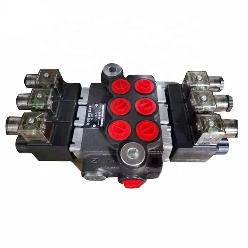 13gpm 3 Spool P40 Hydraulic Solenoid Directional Joystick Control Valve