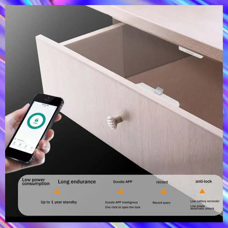 

A98Z Keyless Unlock Electronic Cabinet Lock Bluetooth APP Drawer Lock For Home & Office