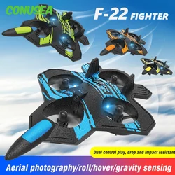 F22 Rc aeroplani aereo schiuma telecomando modello di aereo aereo acrobazia Flipping Fixed-Altitude Hover aereo Fighter Toys ragazzi