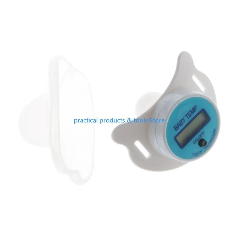 77JB رضع الطفل CLACK درجة الحرارة الرقمية Pacifier LCD Nipple Nipple Nipple Thermside