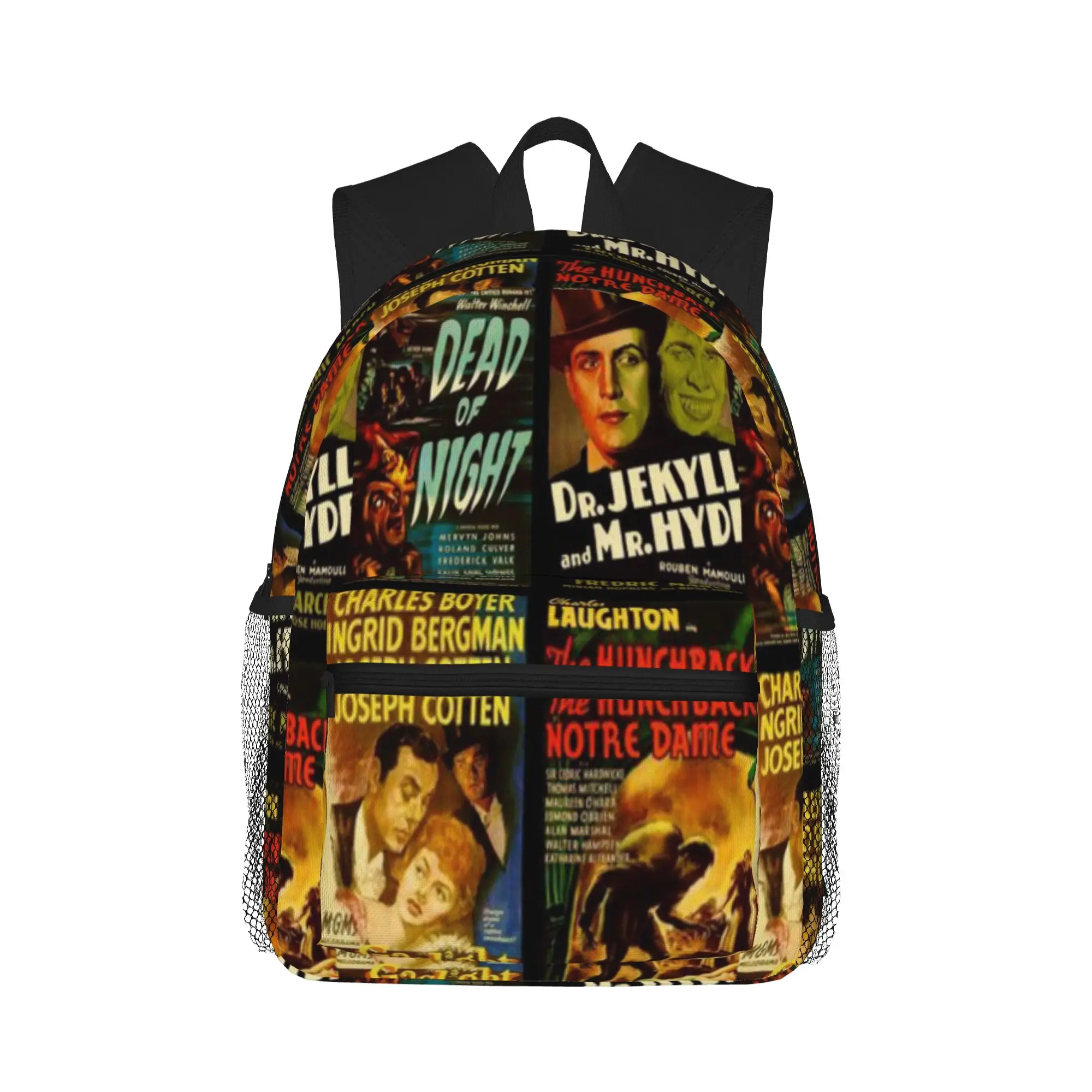 

Vintage Classic Horror Monster Movie Posters Casual Backpack for Students and Adults Travel backpack