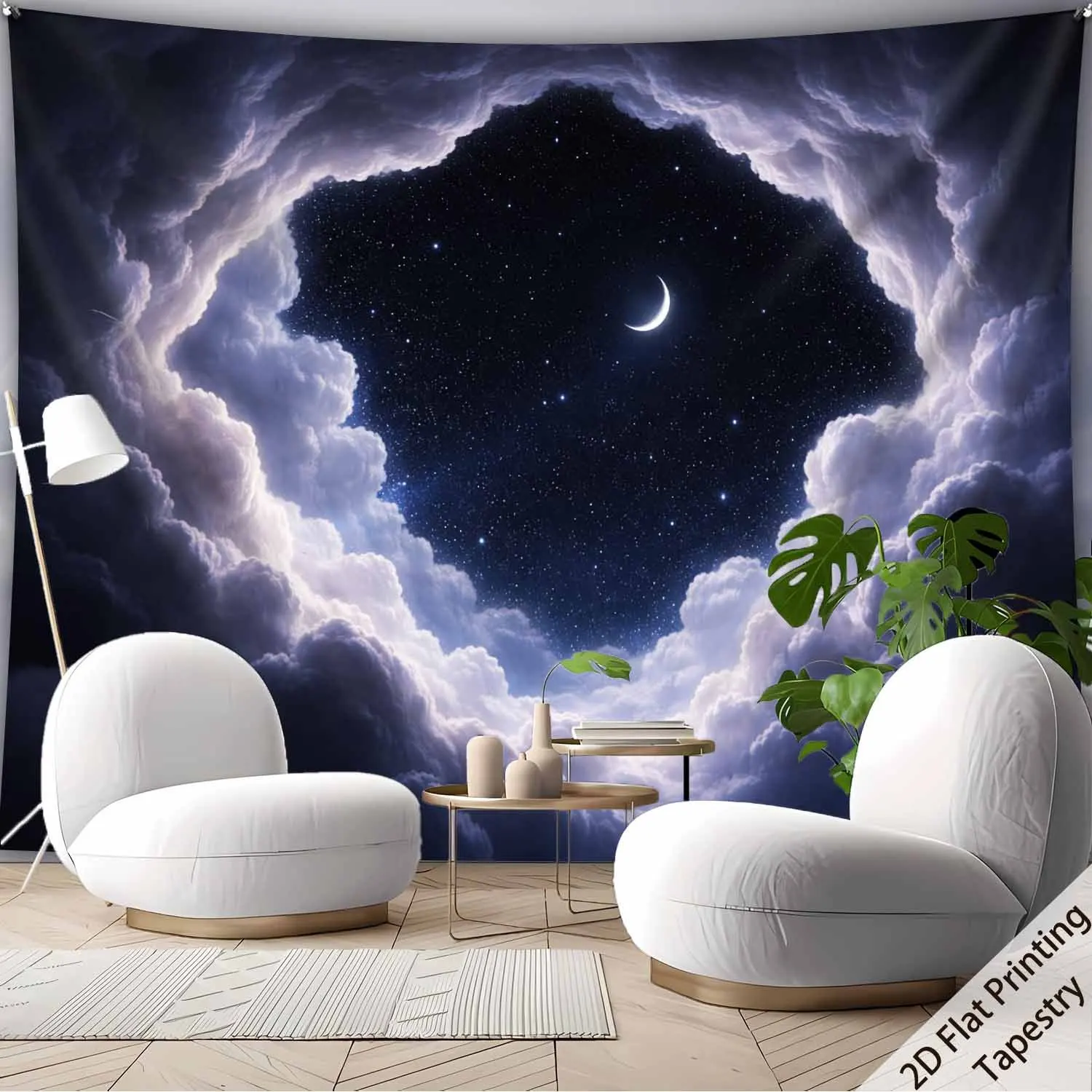 Cosmic Galaxy Starry Night Tapestry Wall Hanging Space Nebula Backdrop for Bedroom Living Room Decor Art Print