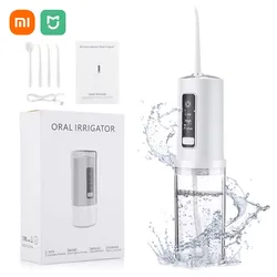 Xiaomi-ポータブル電気口腔洗浄器,充電式,USB,複数のギア,歯のクリーニング,防水,旅行,4ノズル,パルス,200ml