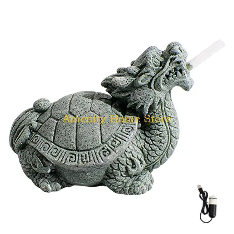 F26C Home Aquarium Bubble Stone Figurine Set with Pump and Bubble Tube for Bowls