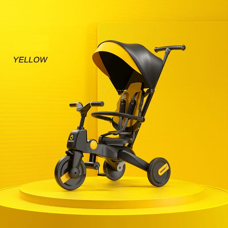 

LazyChild 1-6 Years Old Foldable Children's Tricycle Safety Adjustable Trolley Lightweight Baby Stroller Walking Baby Artifact