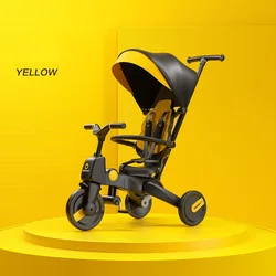 LazyChild 1-6 Years Old Foldable Children's Tricycle Safety Adjustable Trolley Lightweight Baby Stroller Walking Baby Artifact