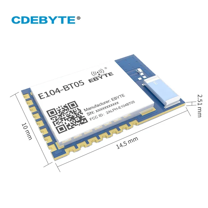 5Pcs/lot TLSR8266 Bluetooth BLE4.2 UART SMD Transceiver E104-BT05 70m Slave Transparent Transmission Low Power Wireless Module