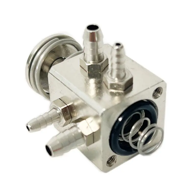 Lab Square Four-hole Foot Switch Valve Copper Nickel-plated Turbine Foot Control Valve Core Lab Chair Comprehensive AccessorieS