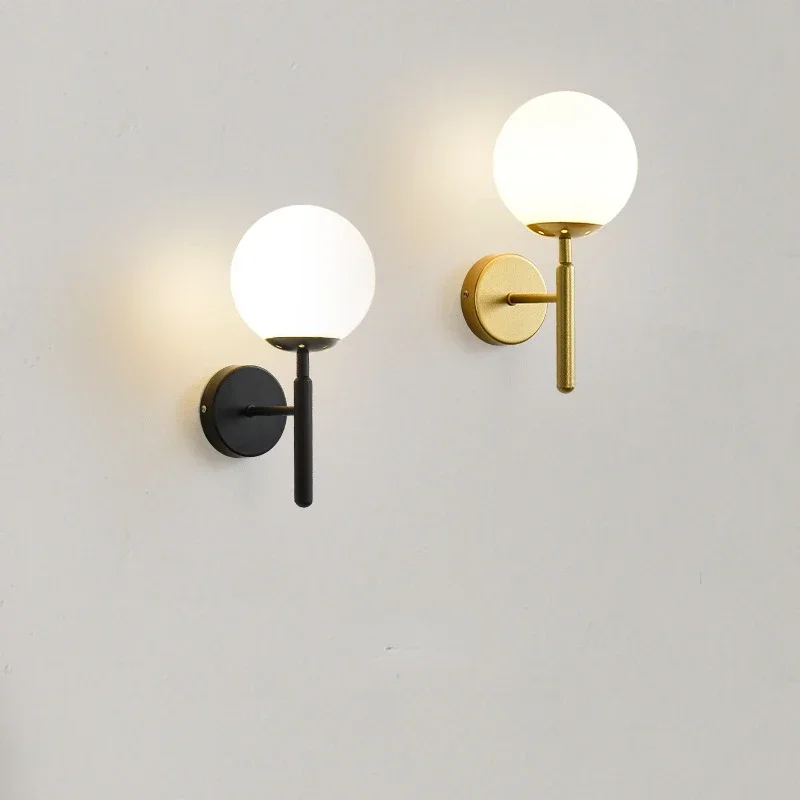 

New Single Head Wall Lamp Lights Glass Pendant Lamps for Bedroom Bedside Dinning Bar Decoration Lighting Fixture Hanging Lamp