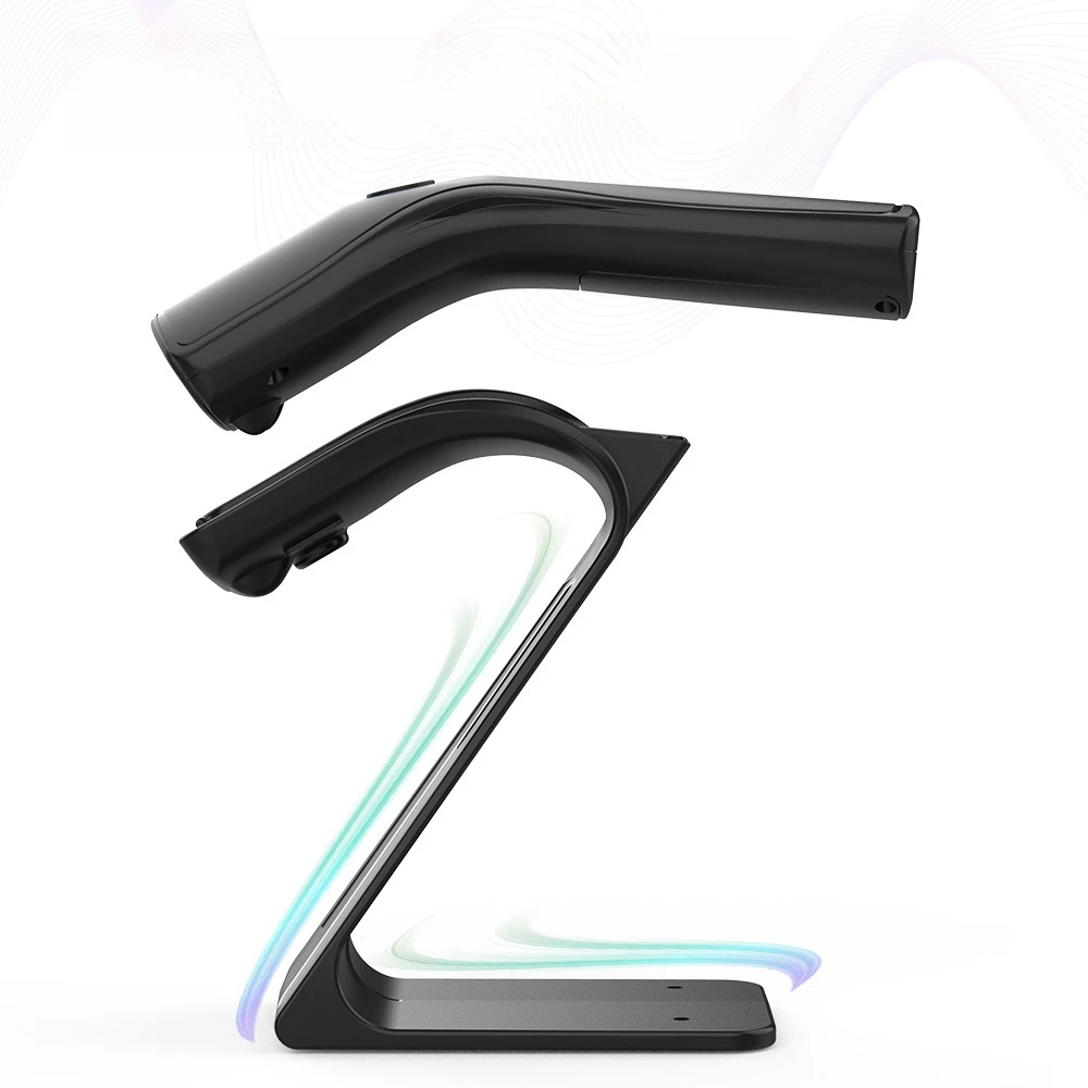 Handheld Bluetooth Barcode Reader Auto Scanning 2.4G QR Code Reader With Stand