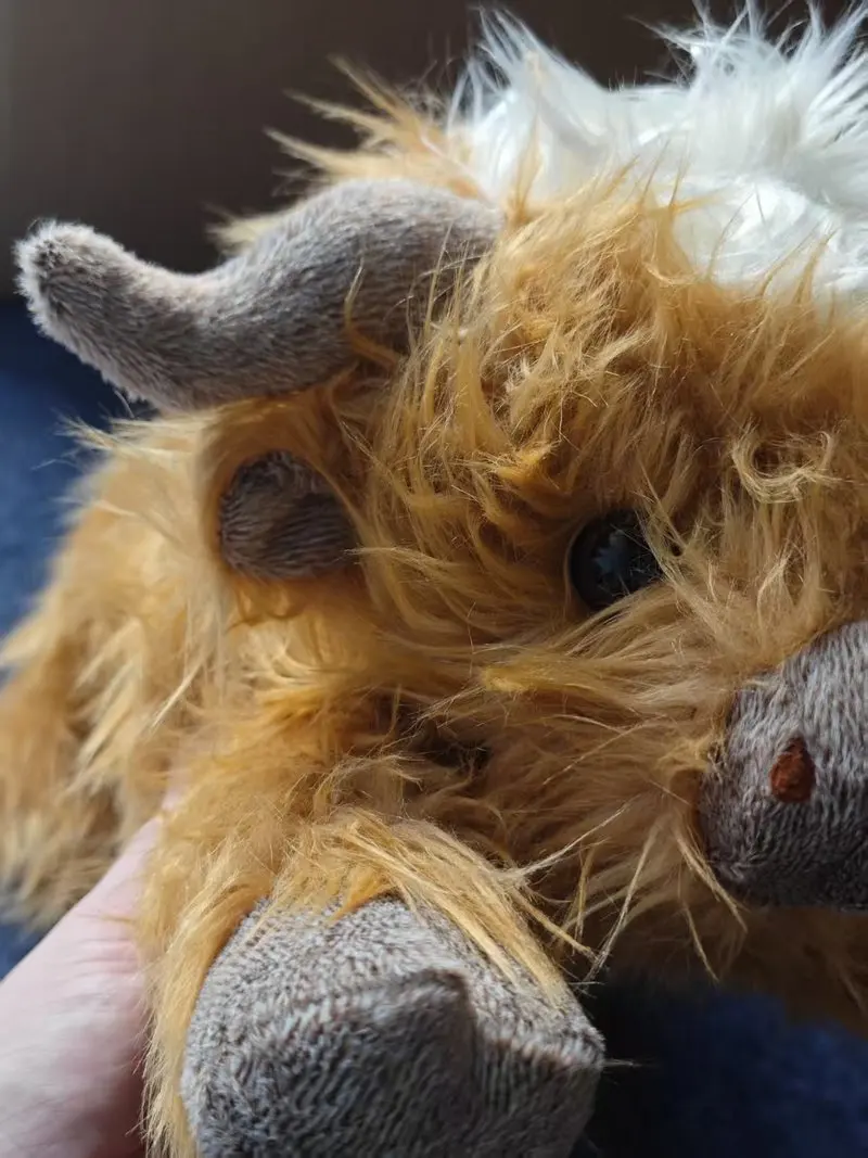 محاكاة المرتفعات البقرة الحيوان أفخم دمية لينة محشوة المرتفعات البقرة الماشية ألعاب من نسيج مخملي بلوشي هدية للأطفال بنين بنات #4