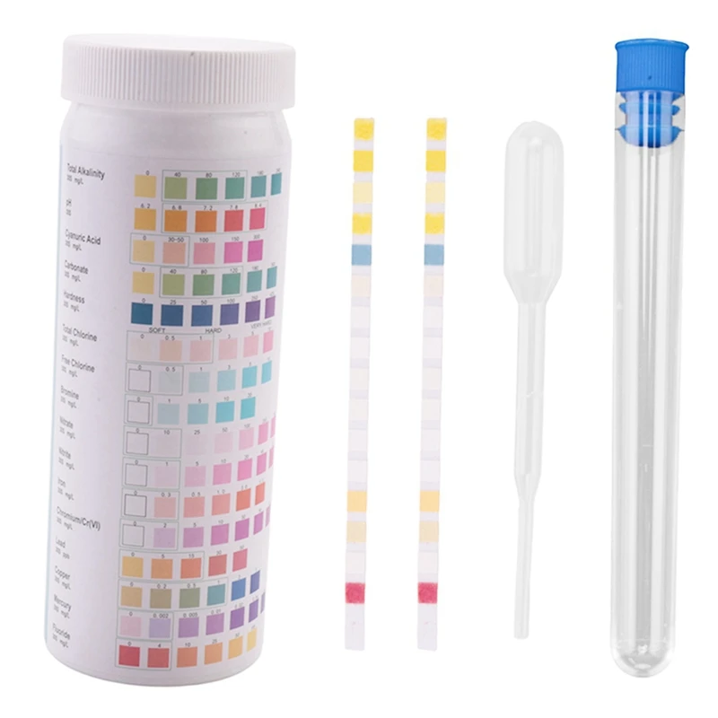 Water Testing Strips For Drinking Water- EPA Level Home Use, Water Test Strips With Lead, Mercury, Iron, PH, Hardness