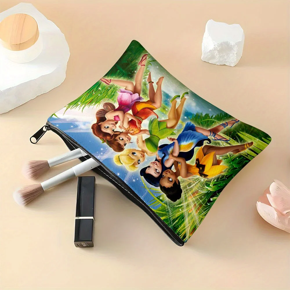 디즈니 팅커벨 메이크업 가방 - 팅커벨과 친구들 가벼운 메이크업 정리함 - 대용량 여행용 세면도구 가방, 말레피센트, 크루엘라 드 빌, 자파르, 우르술라 포함