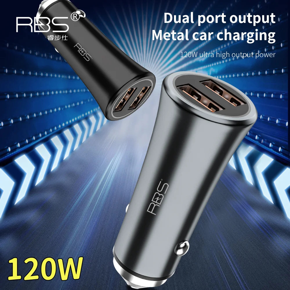 

20W Dual USB Car Charger Fast Charging Car Phone Charger 2A 5V/9V/11V/6A 2-port Cigarette Lighter for All Smartphones