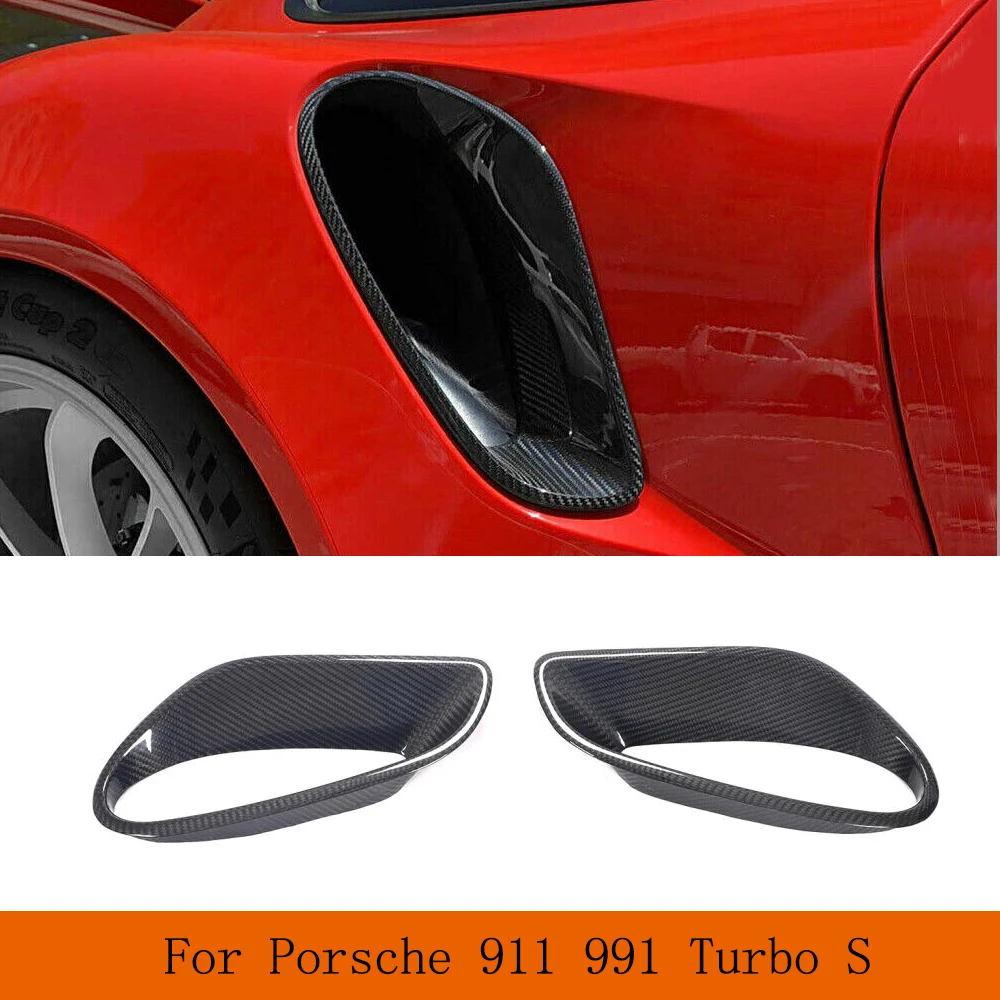 

Carbon Fiber Side Fender Air Intake Scoops Vents for Porsche 911 991 Turbo S 2-Door 2014-2016