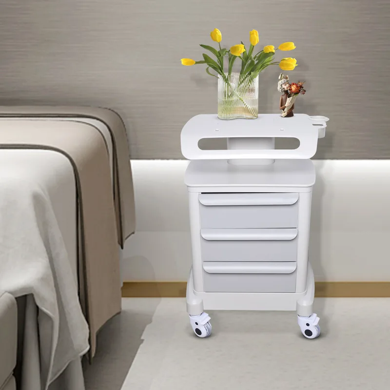 Multifunction Salon SPA Trolley Stand Modern Drawer Cart Assembled Salon Furniture Living Room Side Table