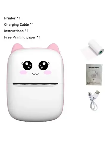New portable mini printer wireless Bluetooth Android iOS mobile photo thermal printers tags Termica label maker with paper rolls