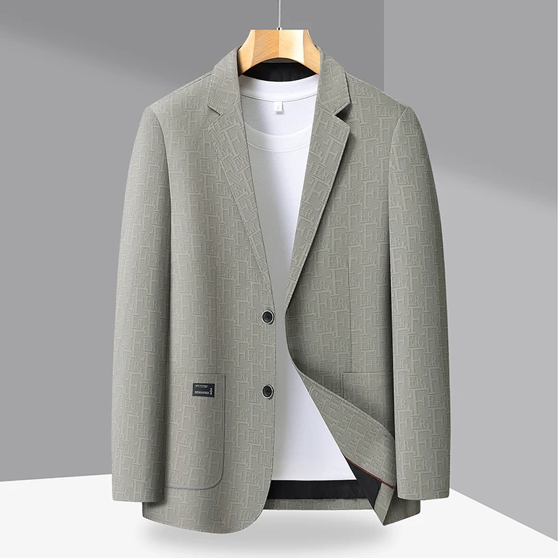 

Spring Autumn New Men's Blazer Upgraded Premium Fabric Business Casual Soft Comfortable Outerwear Coat Tops
