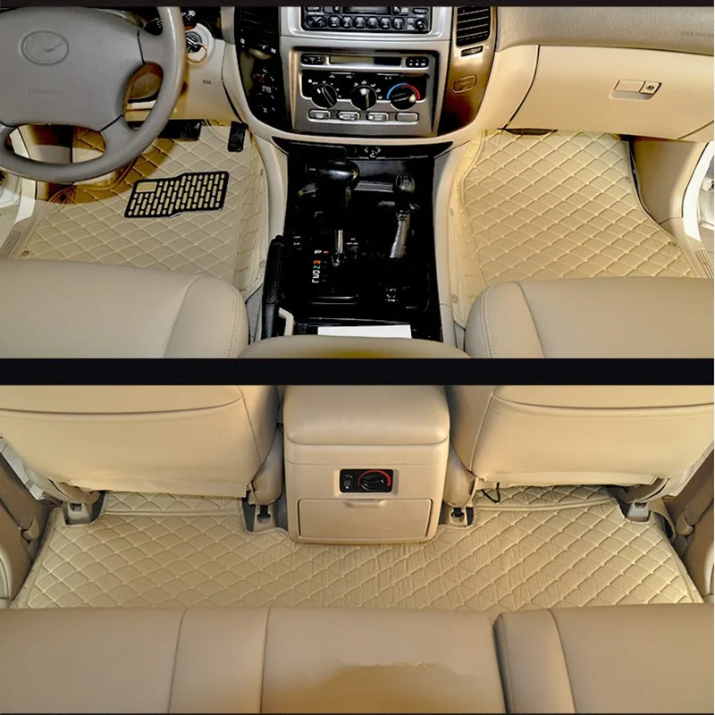 

High quality Custom special car floor mats for Toyota Land Cruiser 100 2007-1996 5 seats waterproof carpets for LC100 2004
