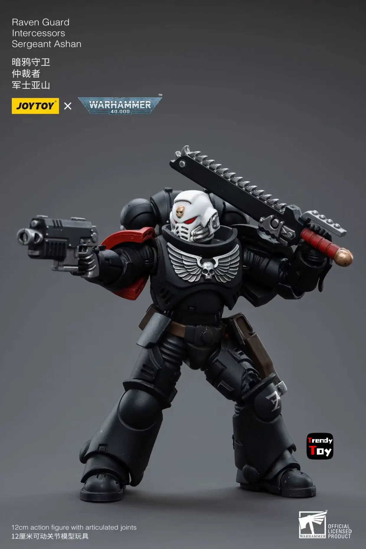 

【Доставка в течение 24 часов】Коллекционная фигурка JOYTOY Warhammer 40K Raven Guard Intercessors Sergeant Ashan 1/18