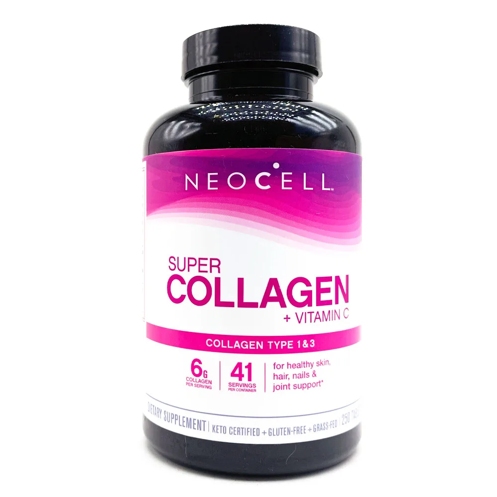 

Free Shipping Neocell Super Collagen+C hair skin nails joints,& bones 250 tablets