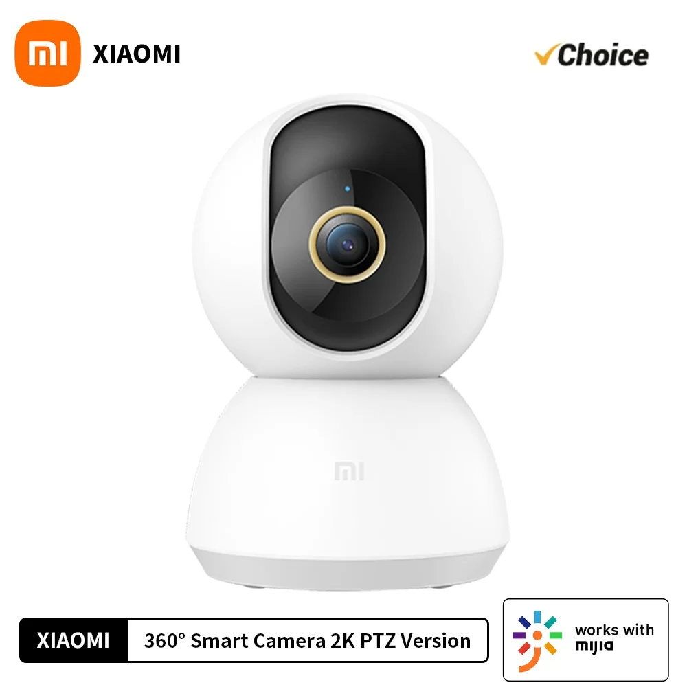 Xiaomi Smart Home Security Camera Mi PTZ 2K 360° Webcam 1296P 3 Megapixel AI Human Detection Night Vision Webcam Work With Mijia