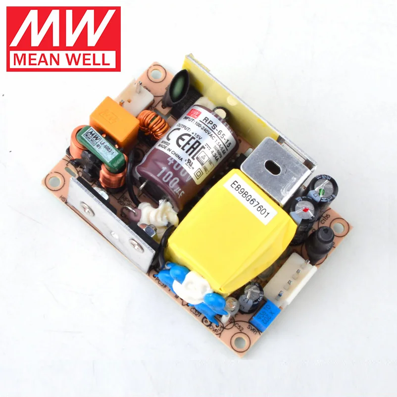 MEAN WELL 녹색 의료 전원 공급 장치 RPS-65-3.3V, 신뢰할 수 있는 65W, 5V, 7.5V, 12V, 15V, 24V, 48V