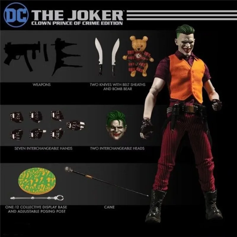 

16cm Dc Comics Joker Scale Articulated Action Figure Collectible Model Superhero Desktop Display Birthday Gift for Fans
