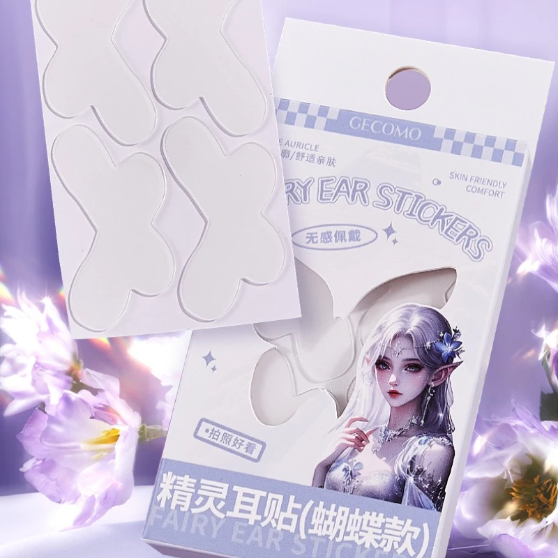 Elf Ear Sticker Butterfly Model, Photogenic Face, Small Ear Shape, Invisible, Soft, Comfortable and Firm Elf Ear