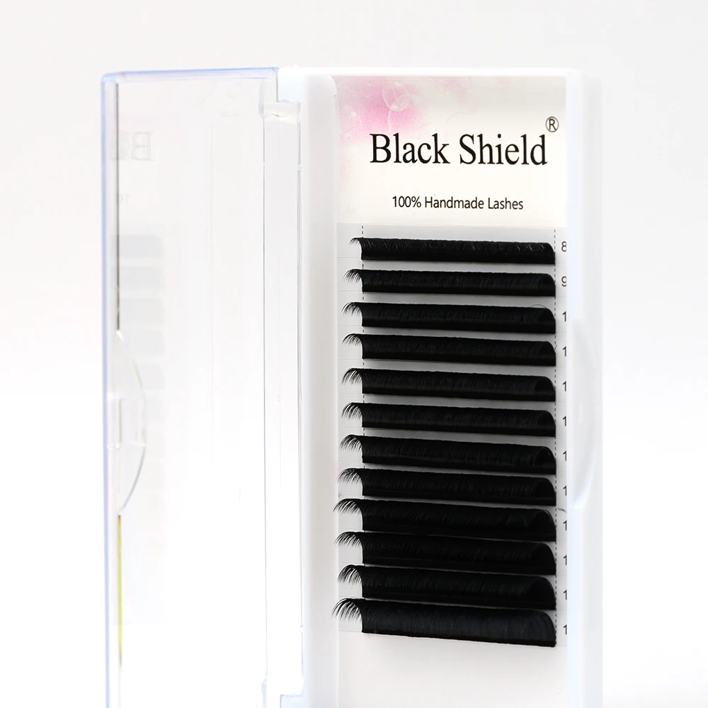 Black Shield New Arrival YY Shape lash Fluffy Individual Eyelash Extensions Natural and Soft Lash Wholesale/Supplies