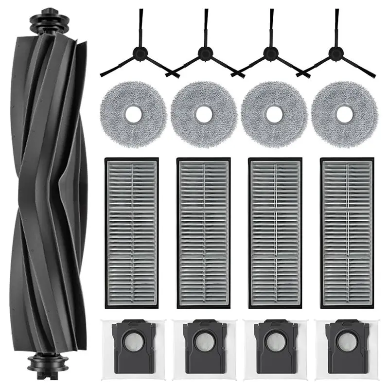 

A77I For Dreame X30 Pro Ultra / X30 Pro Plus Main Rubber Brush Mop Pads Hepa Filter Dust Bags Side Brush Easy To Use