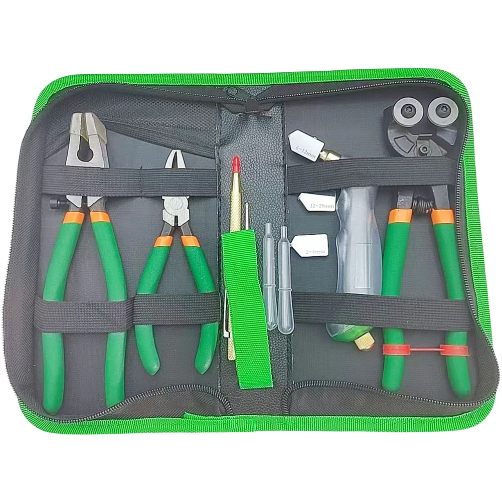 

Green Mosaic Glass Cutting Pliers Set Includes 3 Cutting Heads 1 Handheld Tool 1 Edging Plier 1 Curved Nose Plier