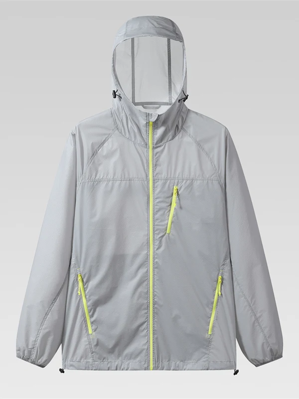 

Летняя модная одежда с защитой от солнца: дышащая свободная повседневная куртка с эффектом ледяного охлаждения, нейлоновая, с длинными рукавами на молнии, новинка 2025 года