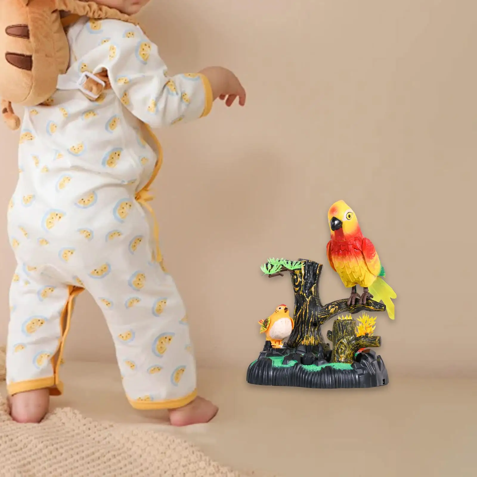 Electronic Birds Toy Singing and Chirping Decoration Cute Electric Desk Pet for Kids Room Baby Desk Christmas Birthday Gifts