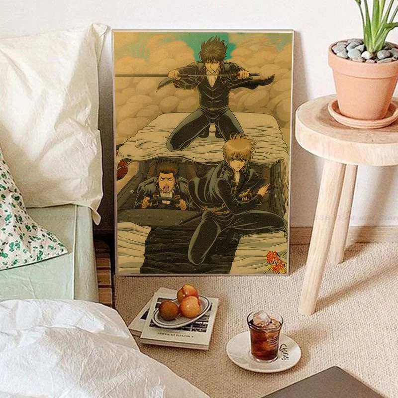 Classic Anime Gintama DIY poster Kraft Paper Vintage Poster Wall Art Painting Study Room Wall Decor image 6