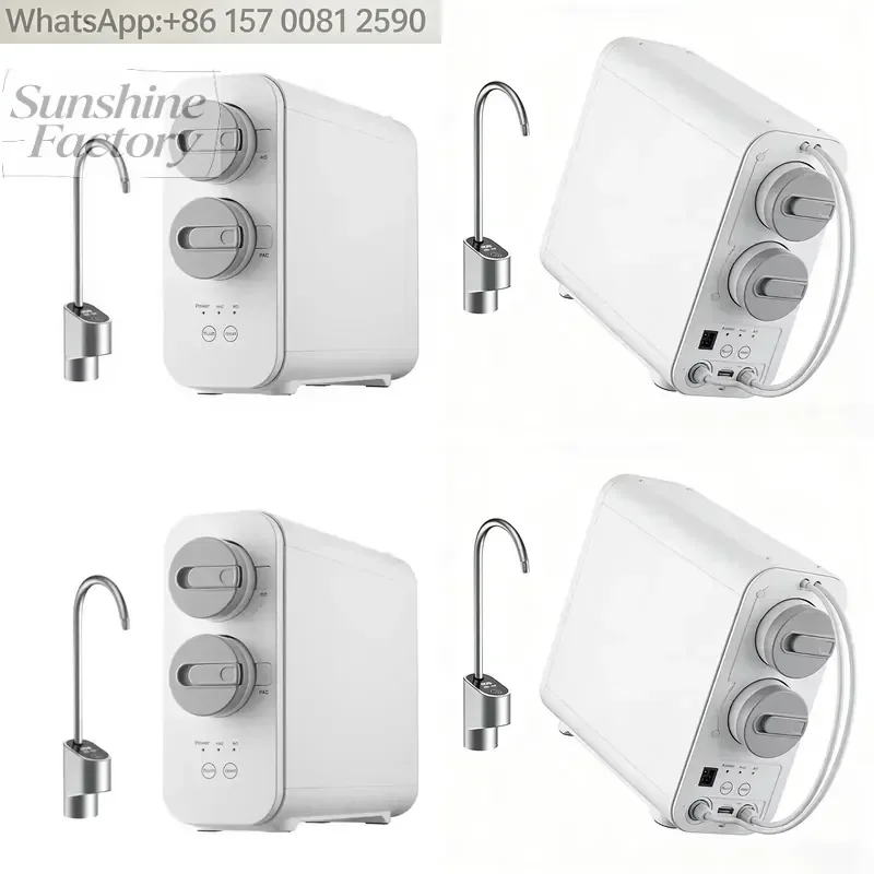 0.0001 Micron Membrane Tankless TDS 600GPD Electric Reverse Osmosis Water System Sink Purifier for Household Use