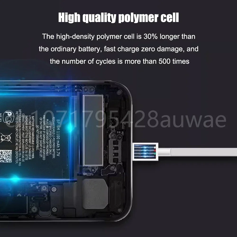 BP-6M 1070mAh Phone Battery for NOKIA N93 N73 9300 6233 6280 6282 3250 6151 6234 6288 9300i N77 6151 6290 N93S BP 6M