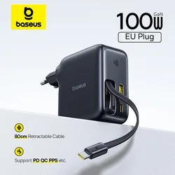 Baseus 240W Digital GaN Charger Laptop Charger For Lenovo HP Macbook Usb C Charger With DC Port Fast Charging For iPhone Xiaomi