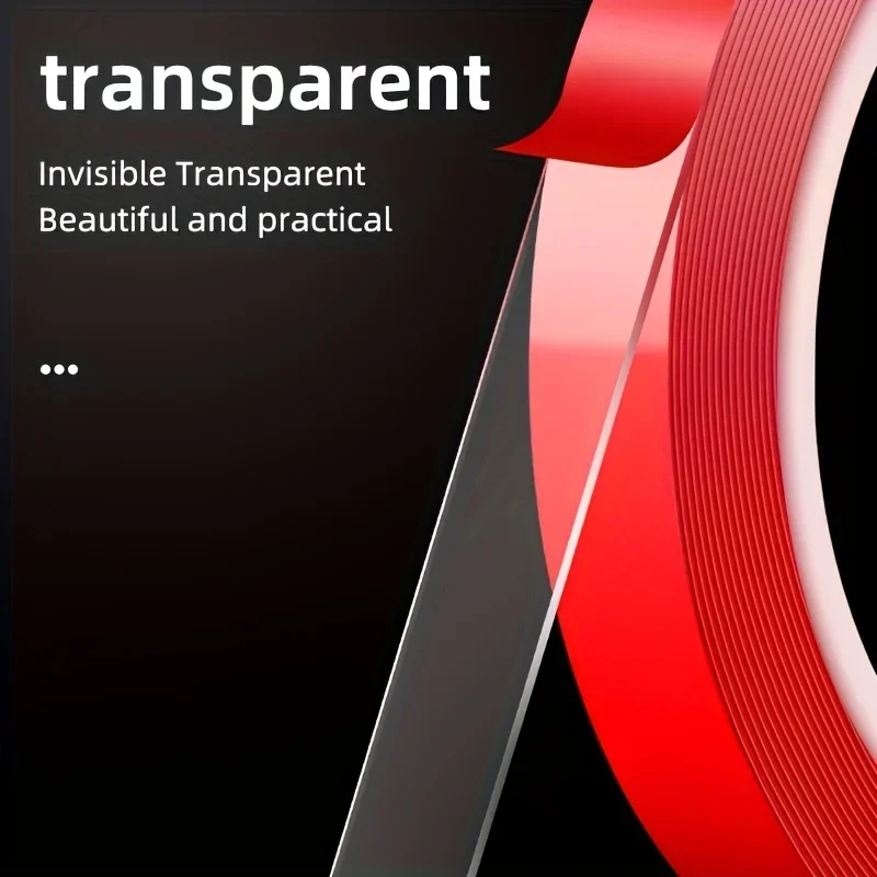 Strong Nano Double-Sided Tape | Adhesive for LED Light Strips | Meters of Removable No-Trace Glue | High Adhesion for Indoor