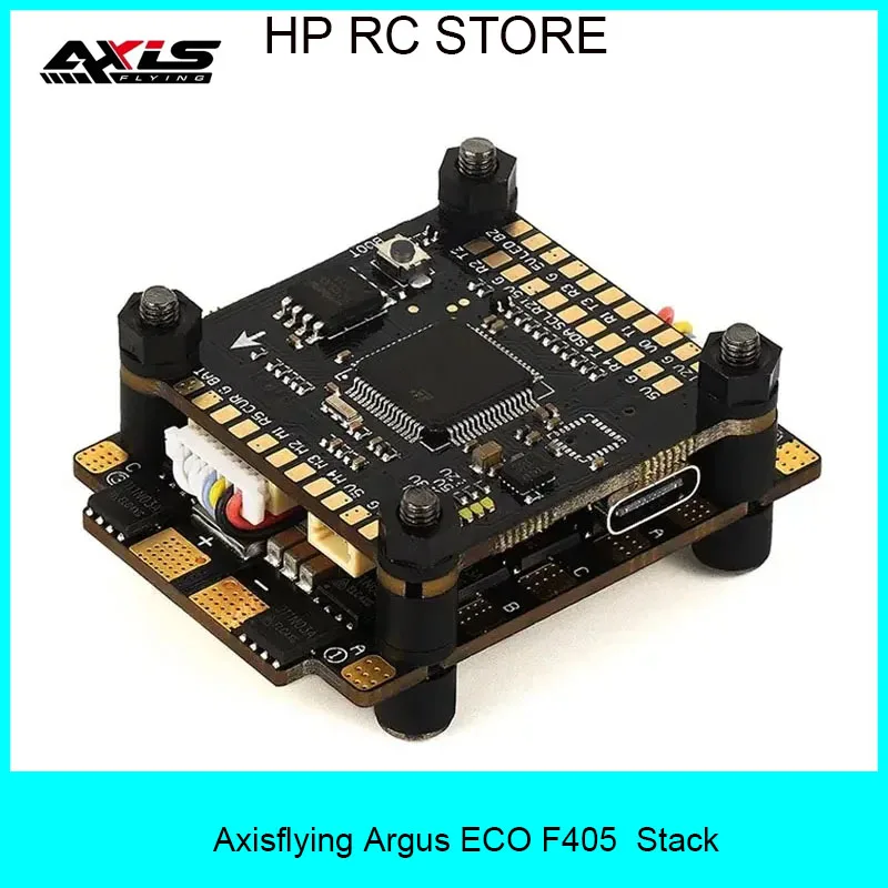 

AxisFlying Argus ECO 55A+F405 STACK F405 Flight Controller BLHELI_S 55A 4in1 ESC 4-6S 30X30mm for FPV Freestyle Drones